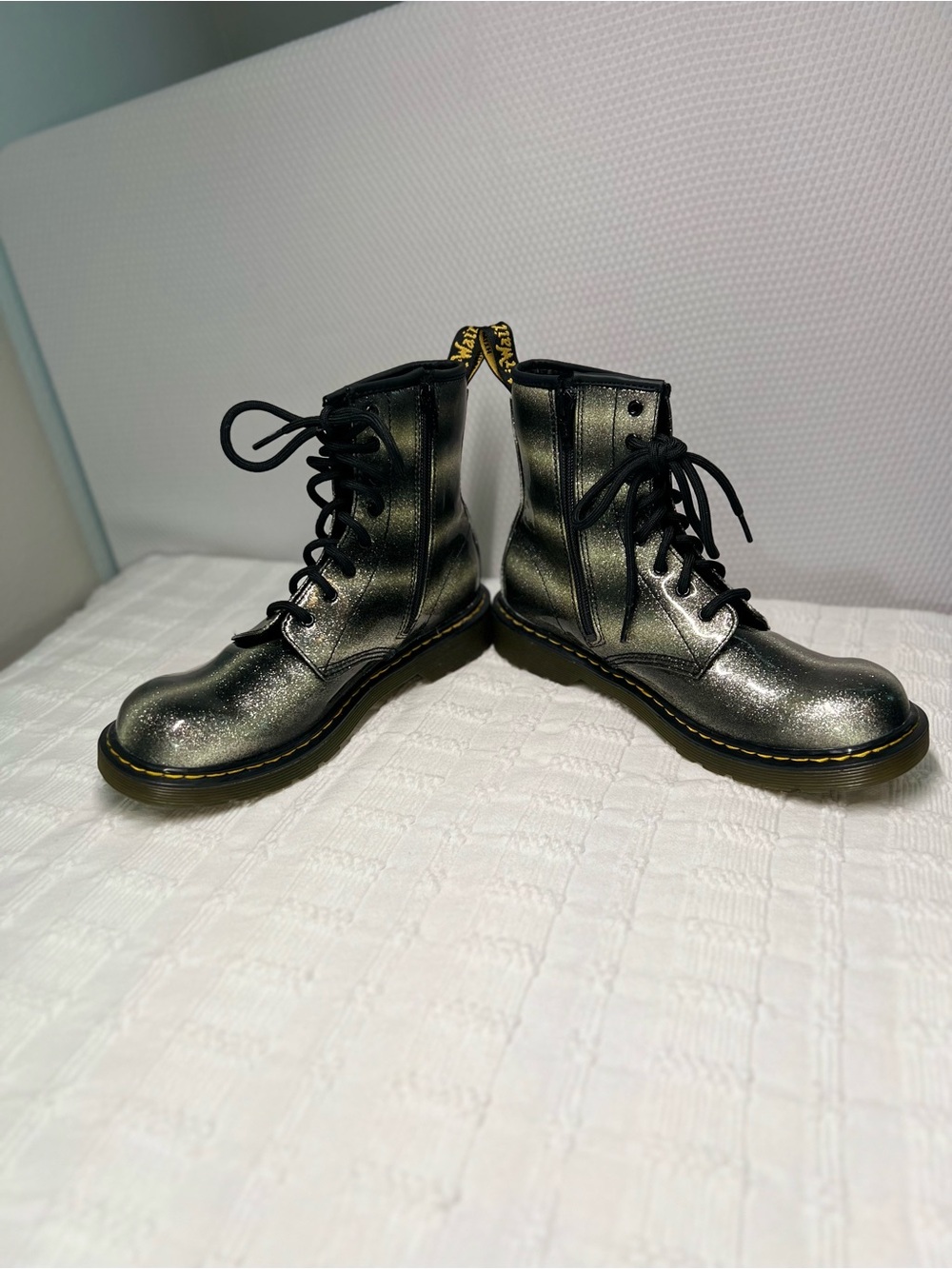Dr. Martens Black Ombré Glittery Air Wait Boots - Picture 9 of 10